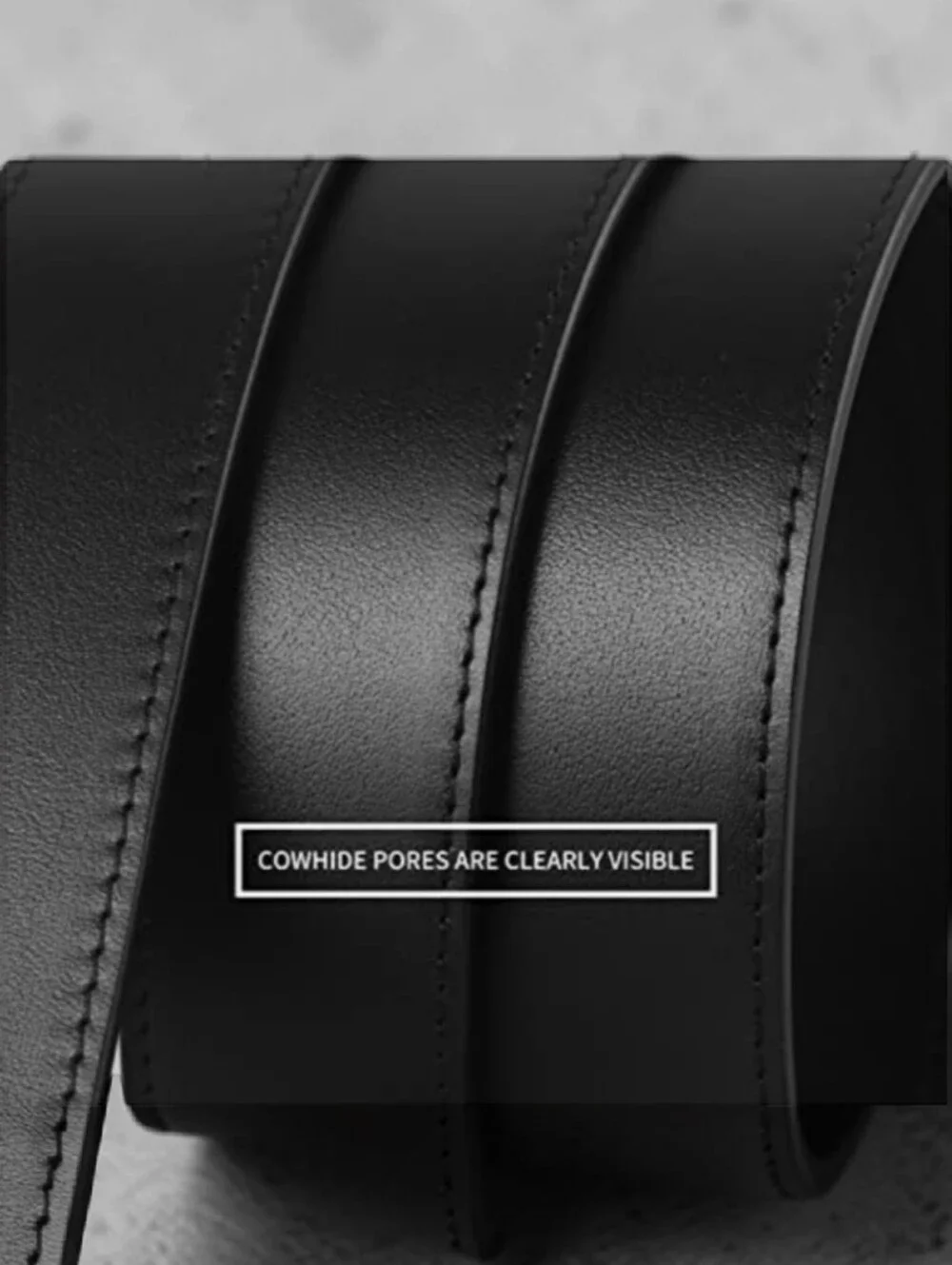 Men's Black Bonded Leather Ratchet Belt Silver Slide Buckle Adjustable 34-36